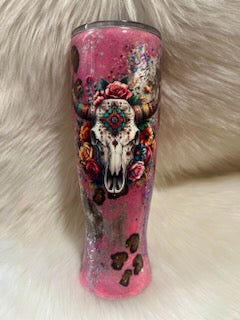 30oz Pink Western/Skull - Pilsner