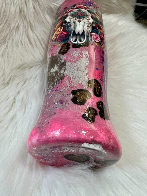 30oz Pink Western/Skull - Pilsner