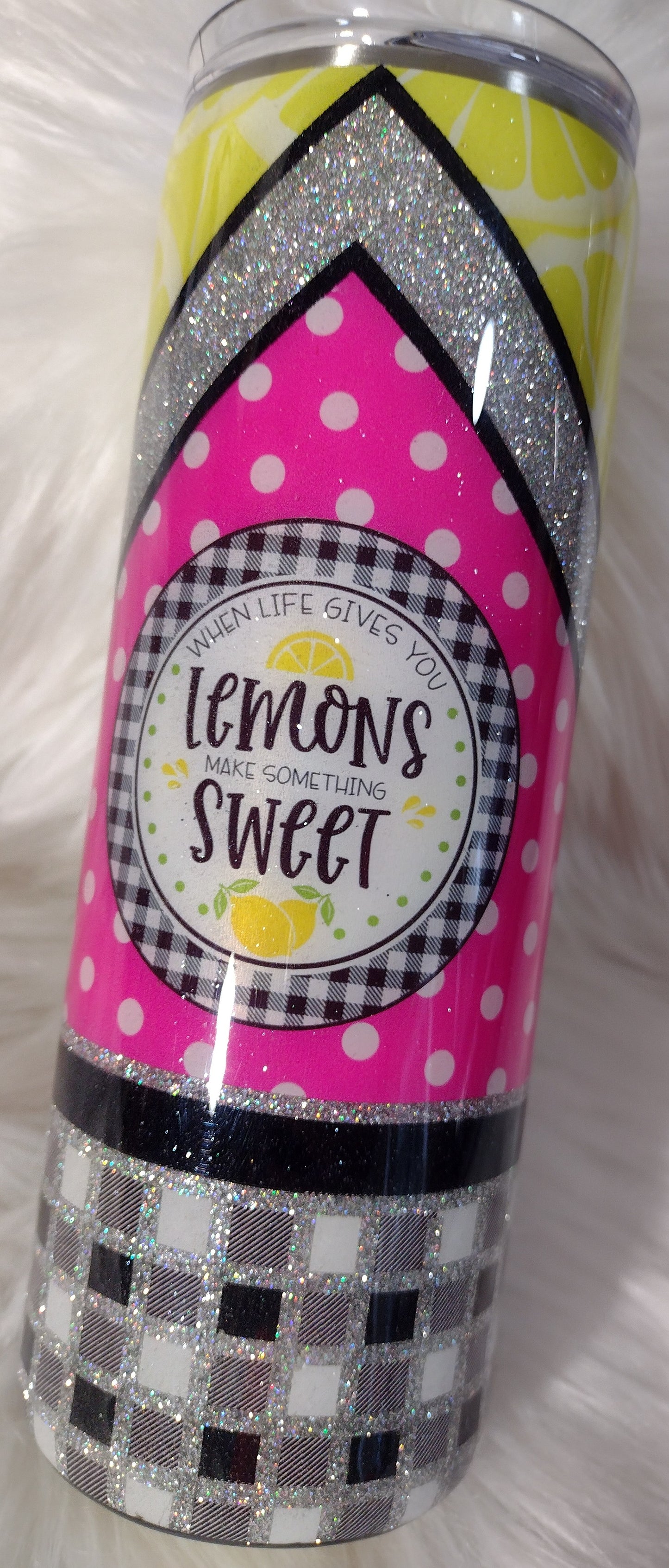 20 oz Lemon Tumbler w/decal