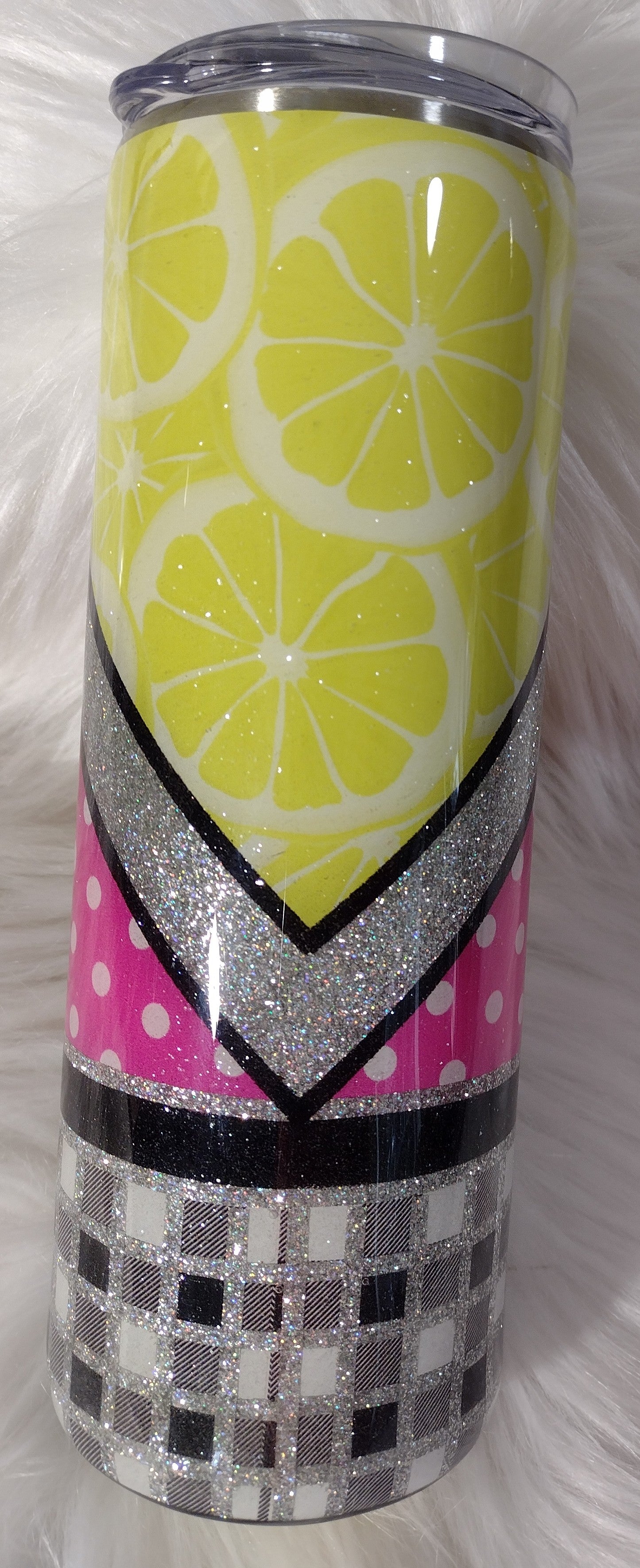 20 oz Lemon Tumbler w/decal