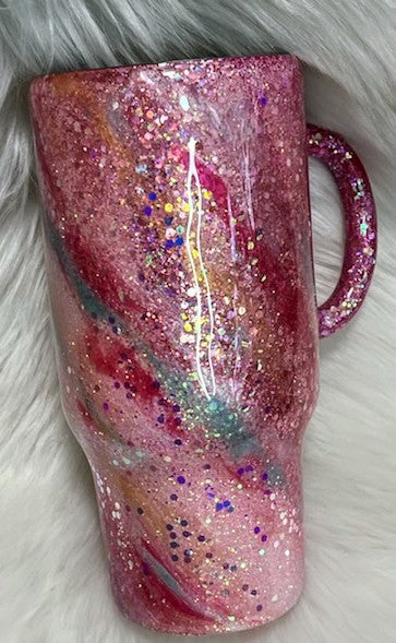 32oz Tipsy - Pink Milky way "Dog Mom"