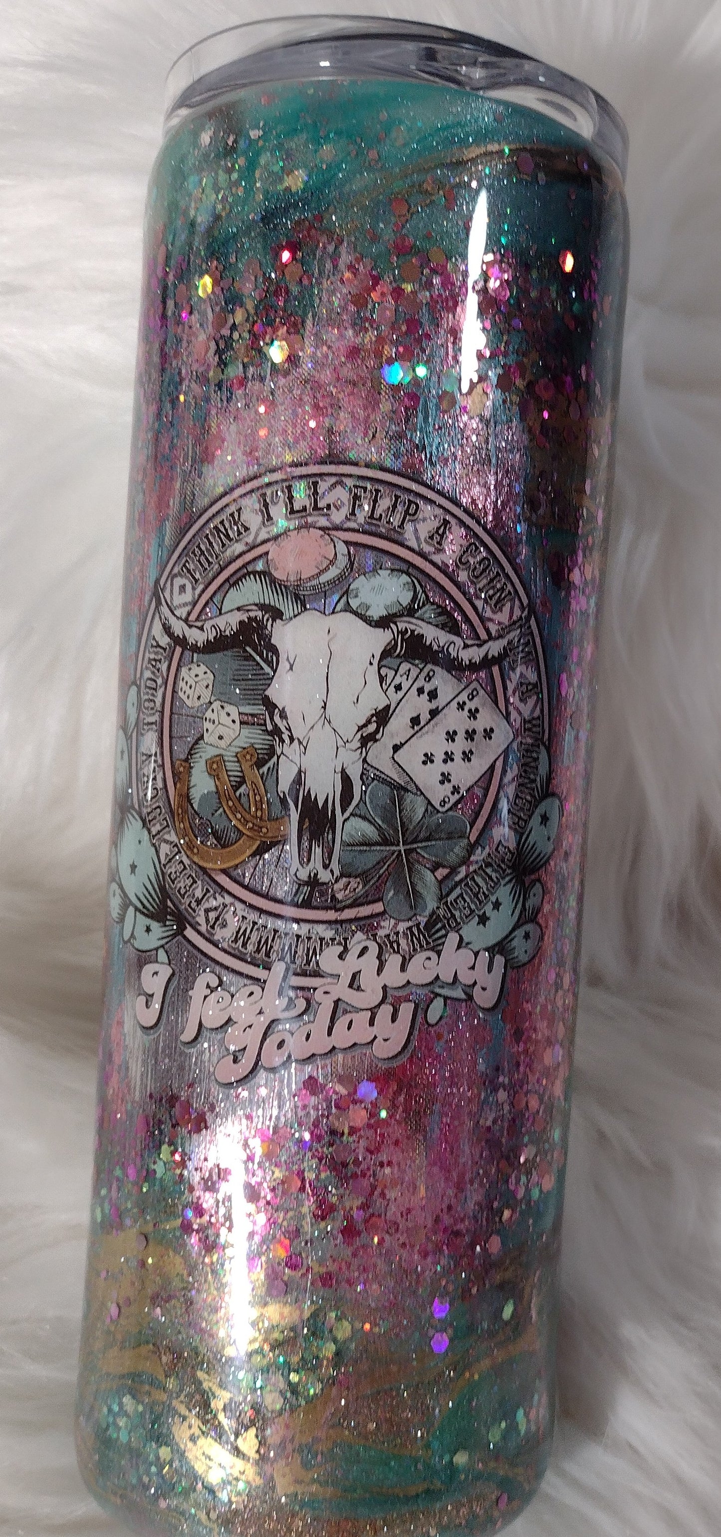 AMANDA 20.oz "I feel Lucky" Tumbler