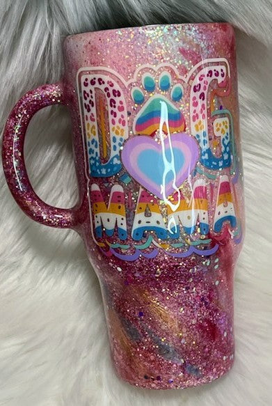 32oz Tipsy - Pink Milky way "Dog Mom"